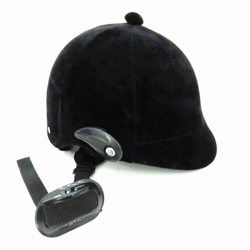 Horse helmets and velvet-faced boys and girls riding tweezers and tweezers