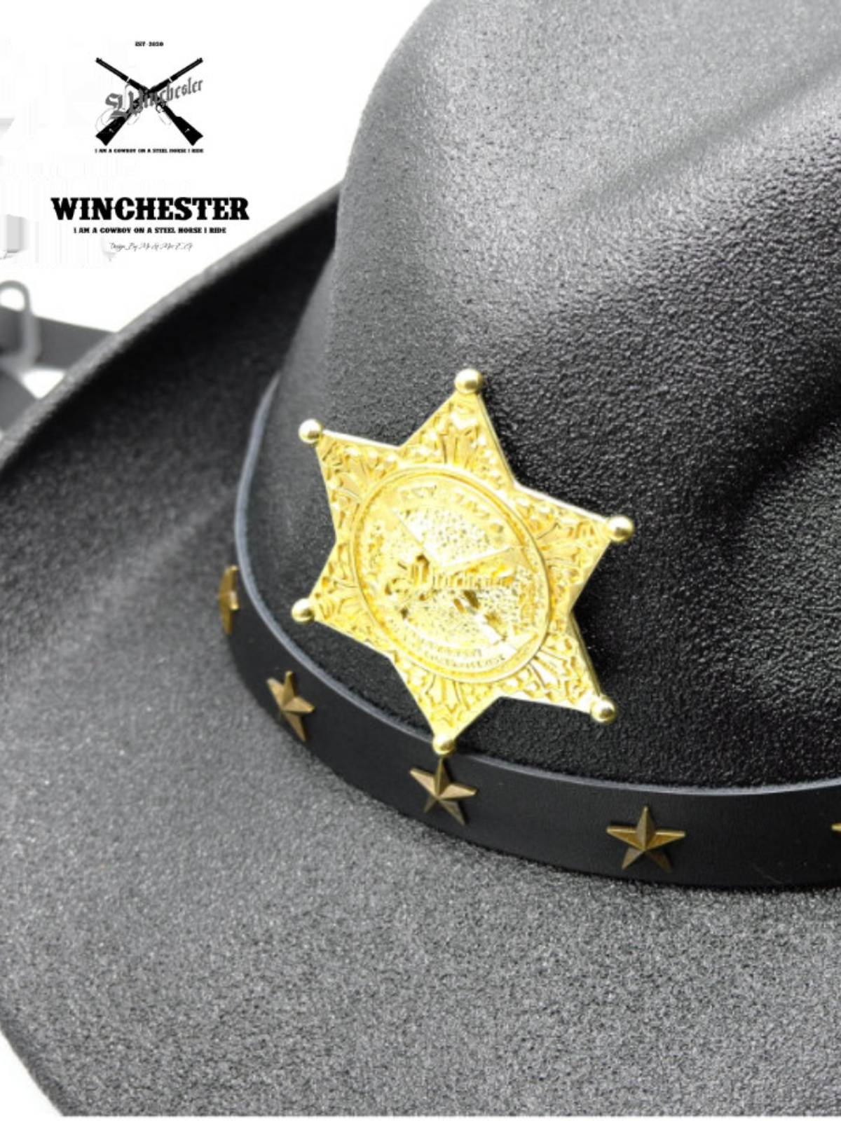 Wincheser denim helmet · Dark Sheriff version American Harley Half helmet coating bomberswestylscar