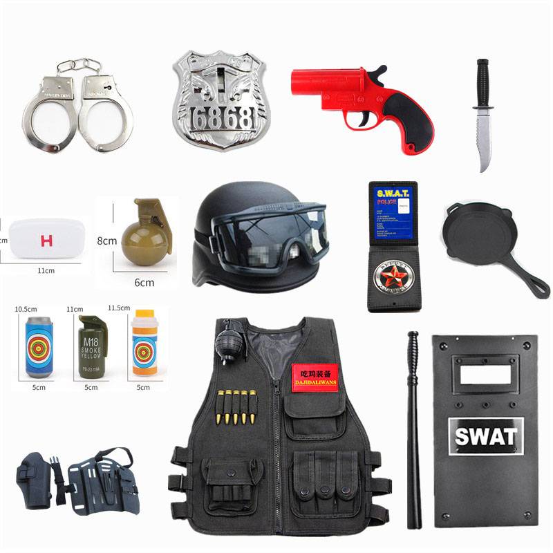 Children's tactical vest vest multifunctional camouflage bulletproof outdoor CS eat chicken three -level armored kindergarten performance service