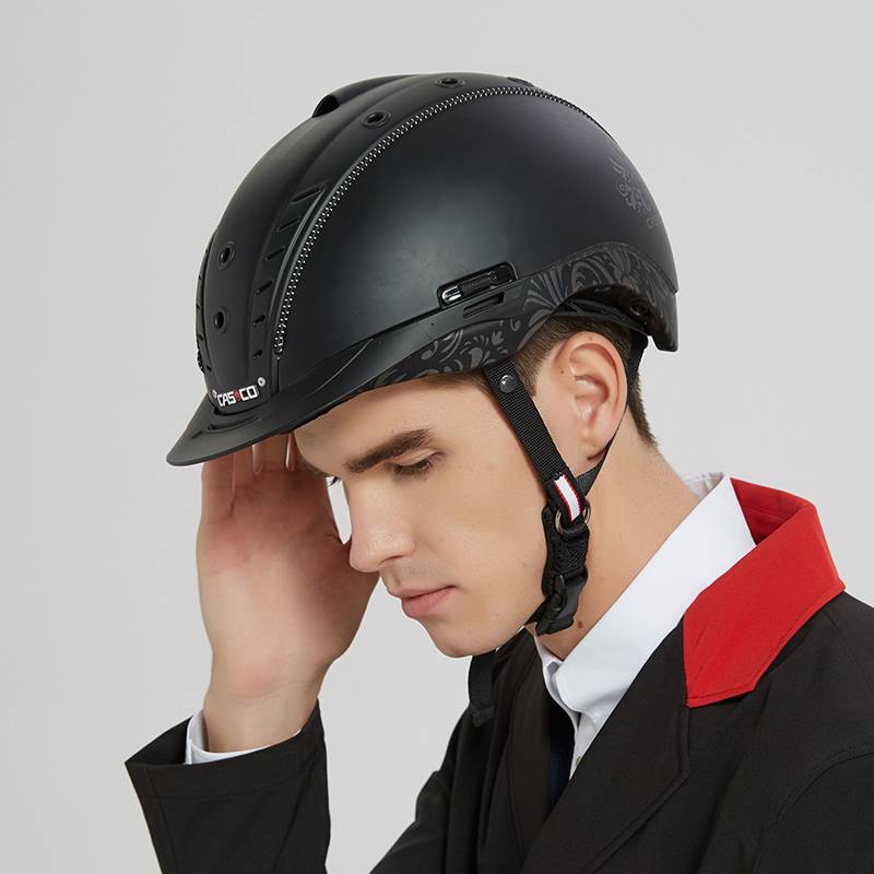 German Casco Equestrian helmet Black horse riding helmet breathable holes comfortable safety horse helmet Knight equipment protective gear