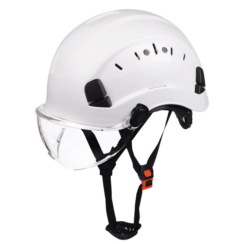 Corps with goggles, construction sites Construction men's national standards, thick defense, summer breathable leadership equestrian protective helmet