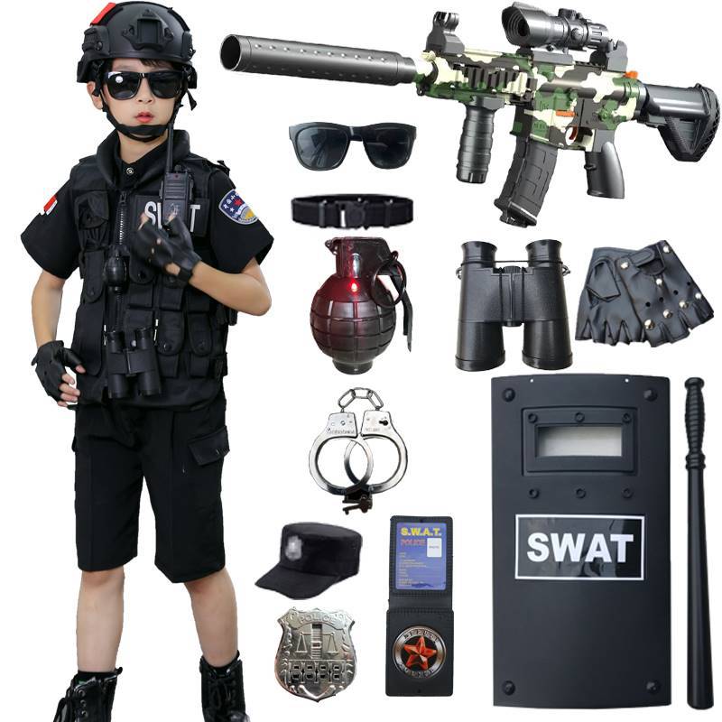 Children's tactical vest special forces helmet helmets outdoor third -level camouflage vest set equipment to eat chicken helmet