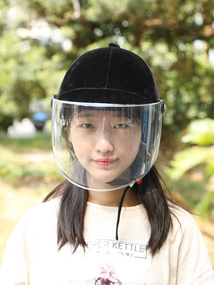 Yongsheng Equestrian horse riding helmet men's and women's outdoor protection helmet anti -ultraviolet mirrors light velvet autumn and winter half helmets