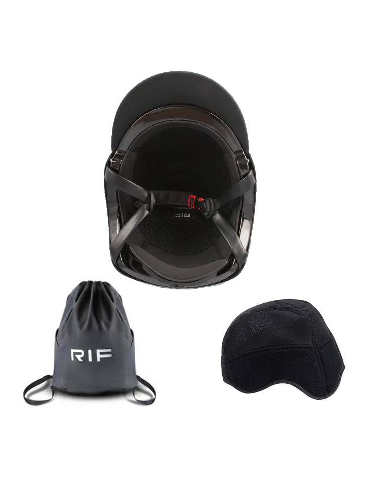 RIF professional equestrian helmet riding helmet, fashion minimalist obstacle helmet EU security certification flash powder gold