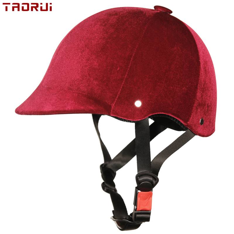 Four seasons velvet equestrian helmet men and women riding equipment and supplies, start -up training ground tourists protecting hard caps