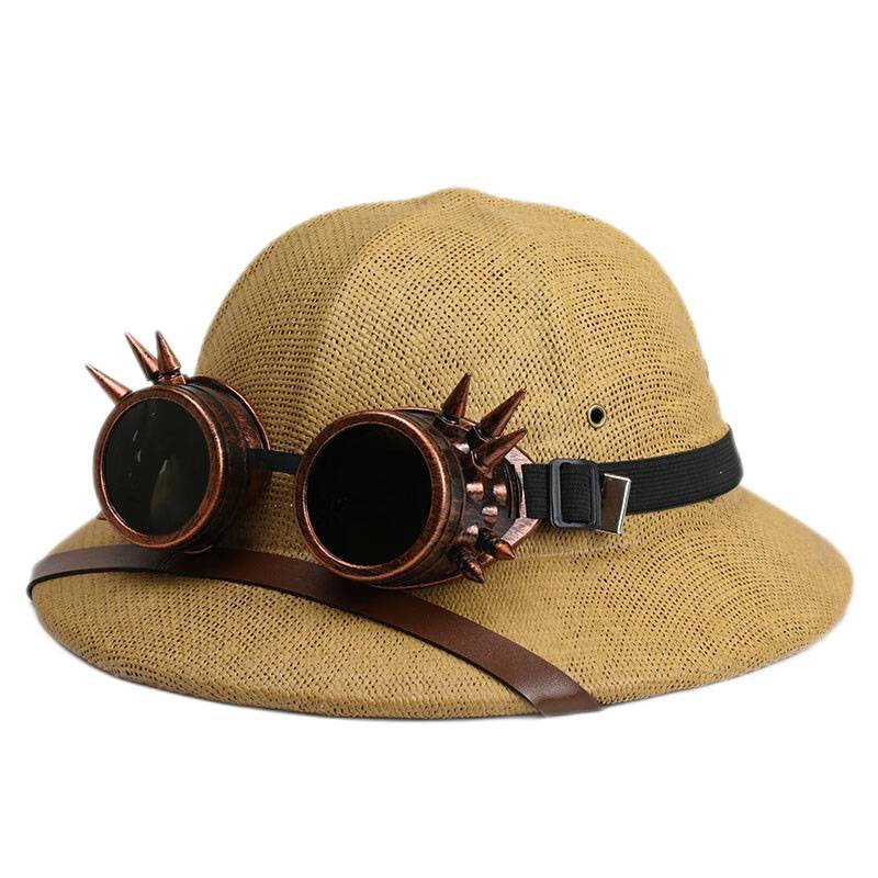 Armored eyeglass steaming punk explorer to cover the sun