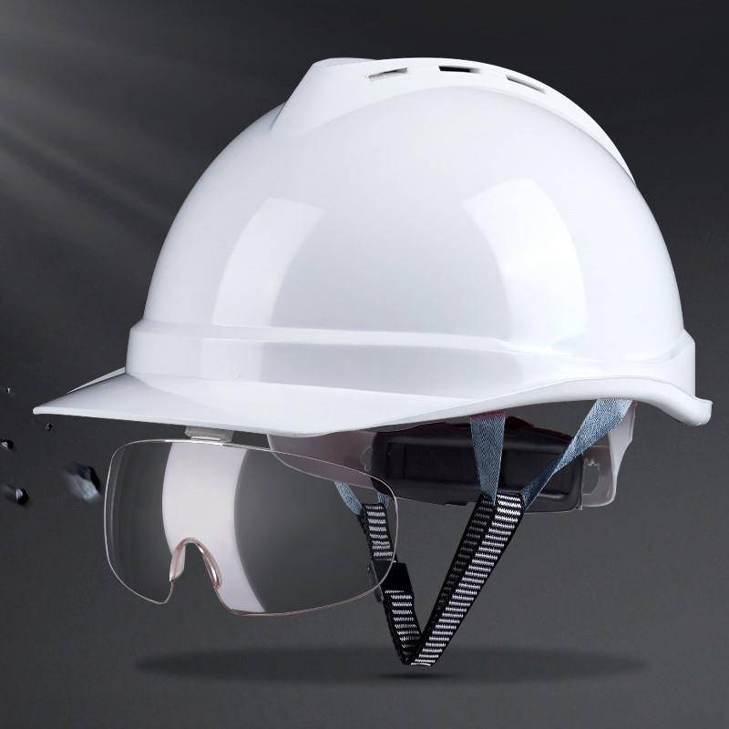 Corps with goggles, construction sites Construction men's national standards, thick defense, summer breathable leadership equestrian protective helmet