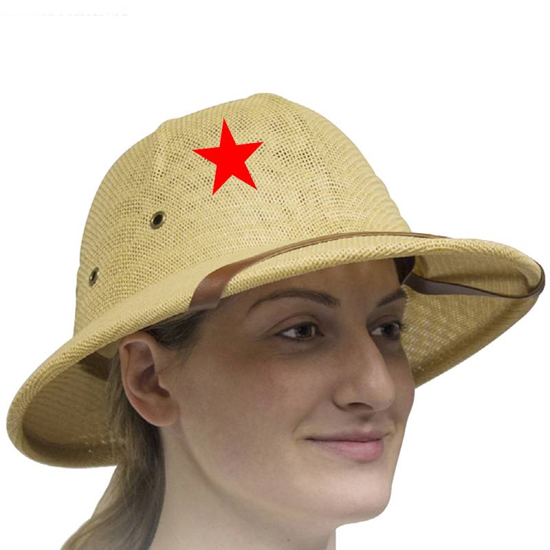 High-quality Red Five-Star-Sun-Sharma-Men General Adventure Viet Nam helmet safe sunscreen and sunshield hats