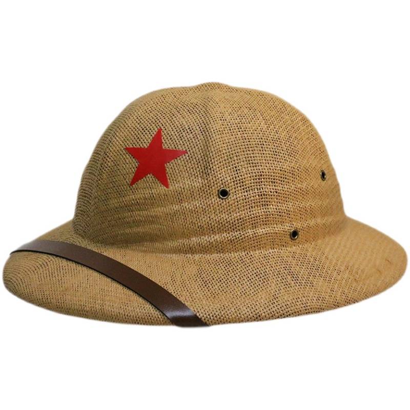 High-quality Red Five-Star-Sun-Sharma-Men General Adventure Viet Nam helmet safe sunscreen and sunshield hats