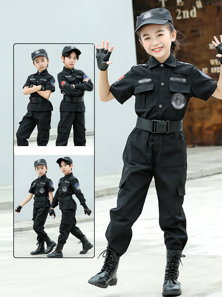 Children's police uniform police service boy special forces set police equipment equipment kindergarten soldiers clothes special police uniform