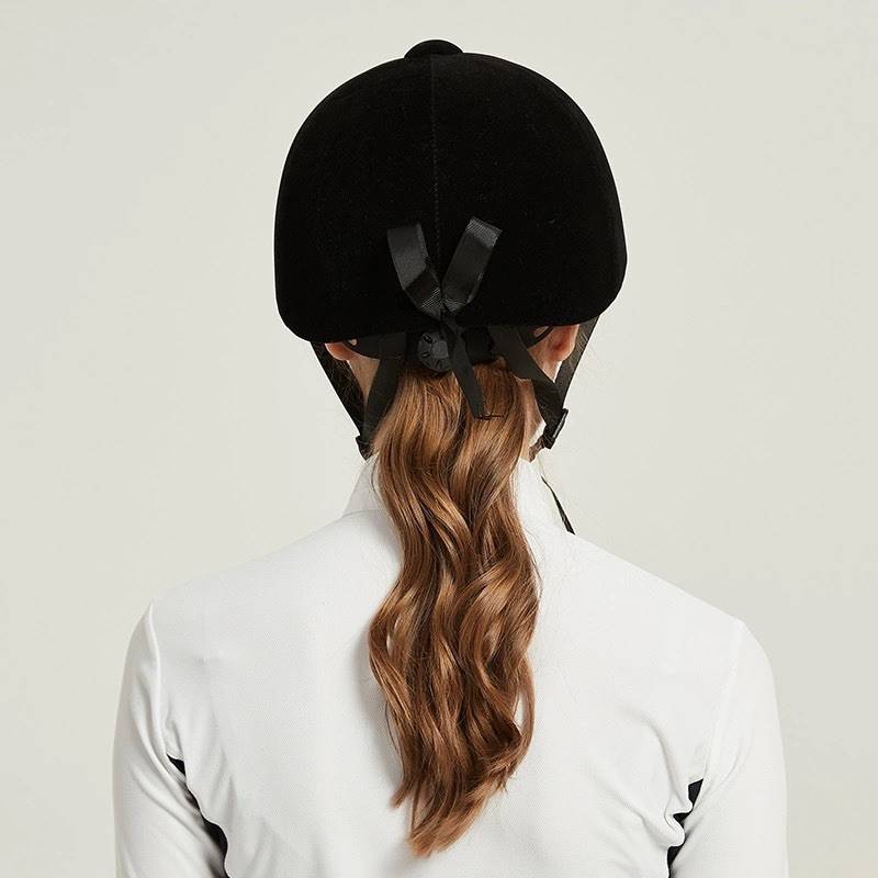 Classic equestrian helmet British velvet riding helmet can adjust the horse riding hat, children's adult men's and female equestrian hats