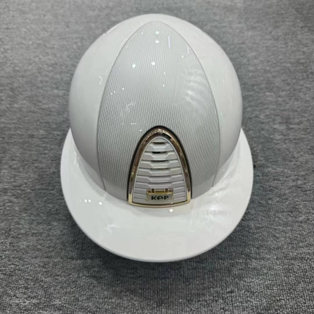 KEP Equestrian helmet Italian imported white silver frame white knight helmet riding helmet helmet men's and women's same paragraph