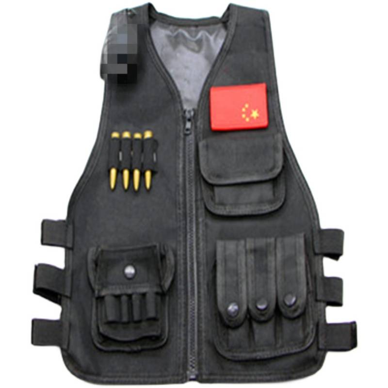 Children's electric sound light toy gun special police officer equipped boys tactical helmet vest shield baby props full equipment