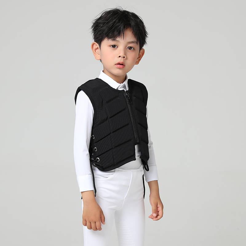 Professional Children's Equestrian Set 7 Horse Riding Equipment A adjustable helmet armor care long -sleeved shirt short boots equestrian clothing