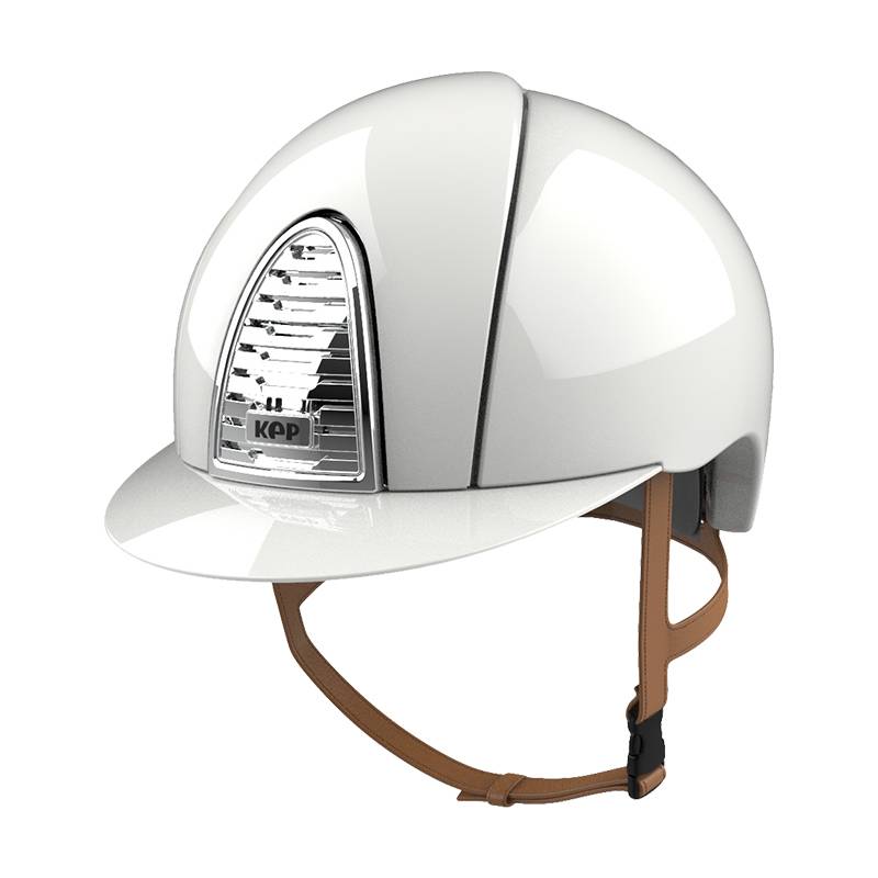KEP Equestrian helmet Italian imported white silver frame white knight helmet helmet helmet men's and women's same paragraph 402