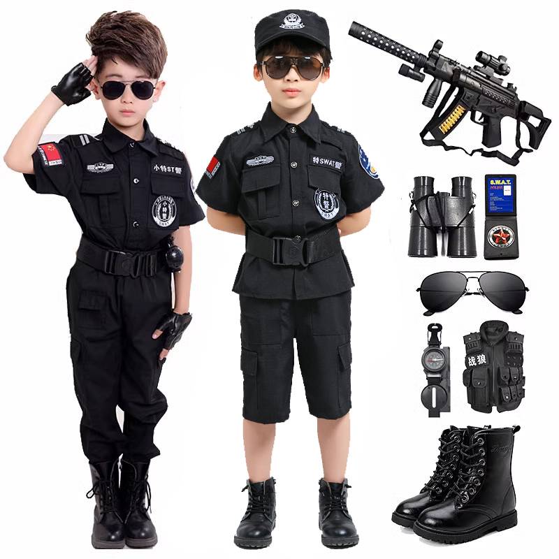 Children's Children's Special Police Performance Services Special Police Police Small Police Toy Military Uniform Special Forces Equipment