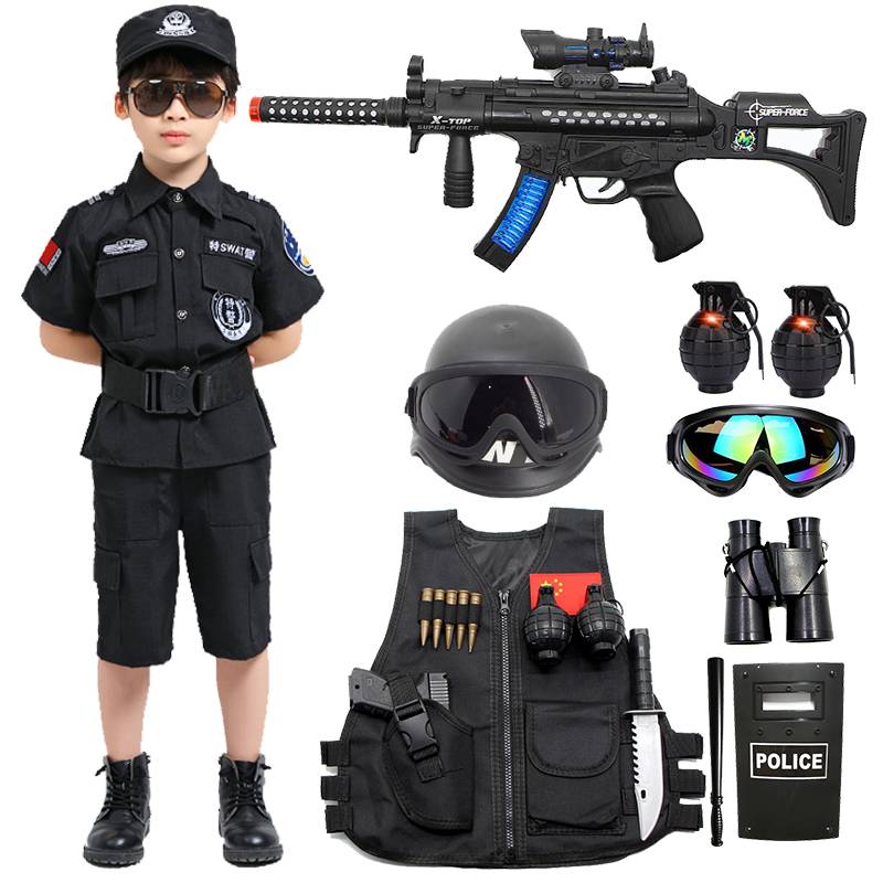 Children's Children's Special Police Performance Services Special Police Police Small Police Toy Military Uniform Special Forces Equipment