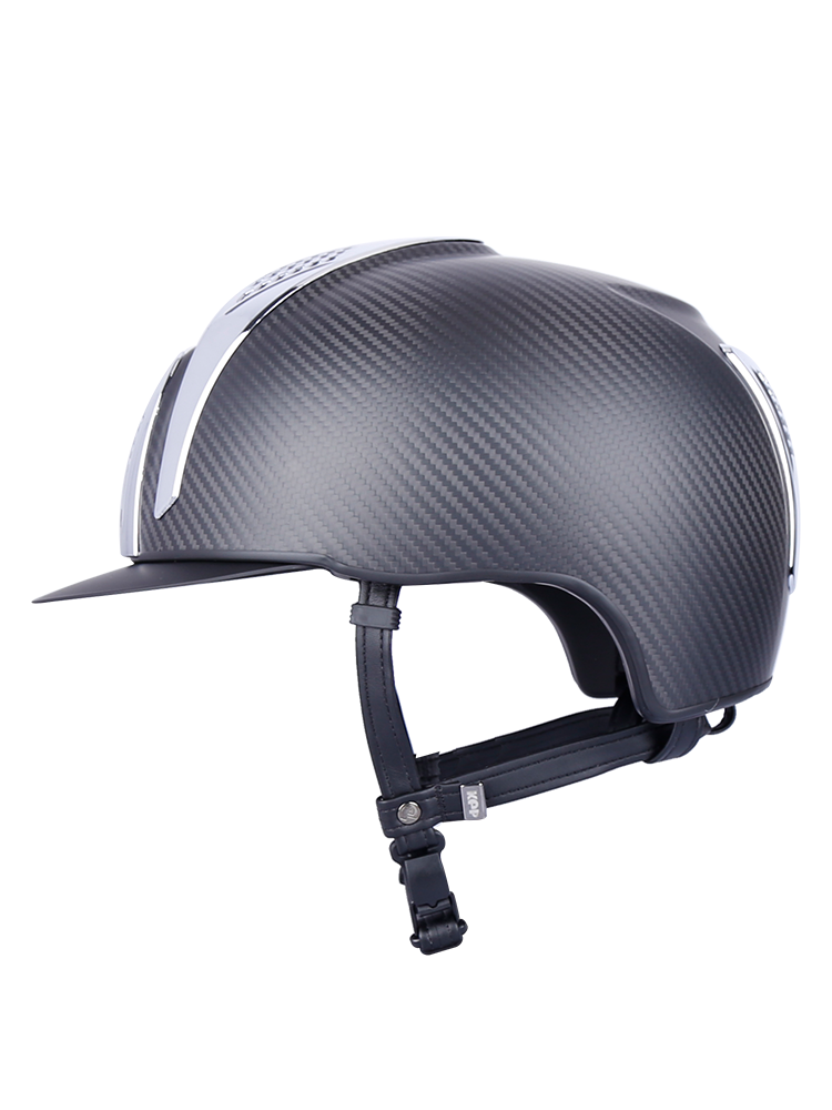 Italian KEP second -generation carbon fiber equestrian helmet (silver bright board) Rockma horses 8101269