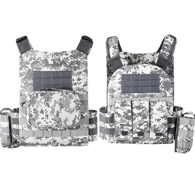Children's tactical vest camouflage vest multifunctional outdoor bulletproof chicken toy helmet three -level A combination set