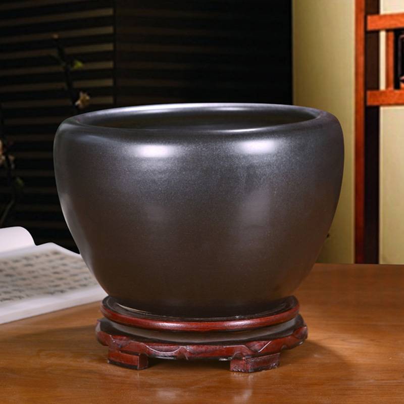 Jingde Town Bowl Lotus Basin Ceramics Special Hydroponic Hydroponic Pot Copper Coin Grass House Iron Tree Pot Phalaenopsis