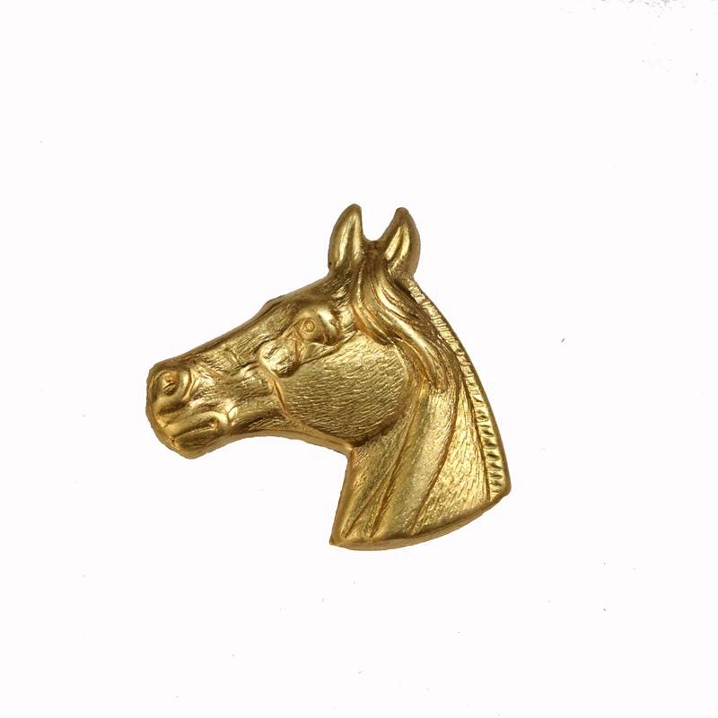vintage antique horse head horseshoe iron jewelry retro brooch small men and women needle buckle pins lucky badge