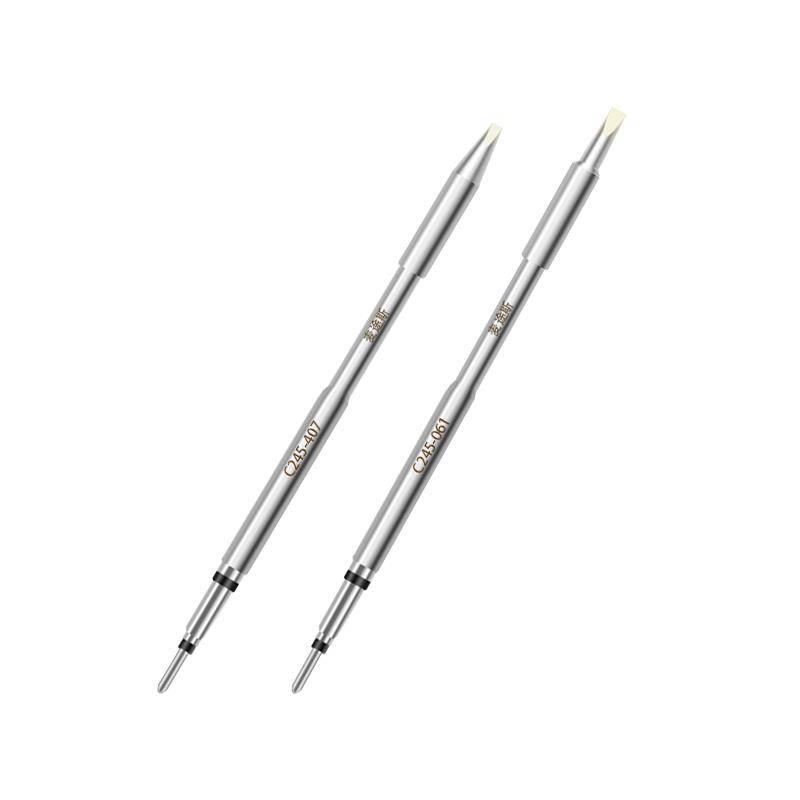 C245 constant temperature electricity iron head JBC branded iron head welding table pointed horseshoe -shaped knife head welding T245 handle universal