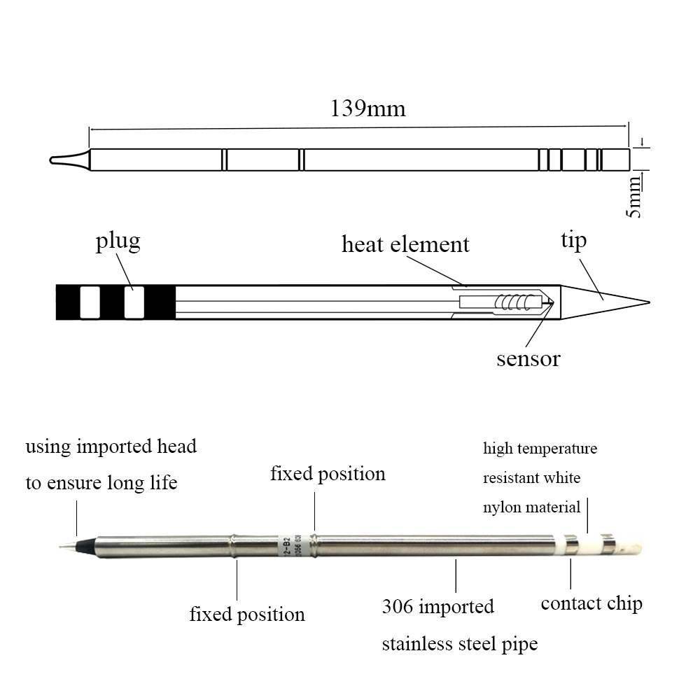 Quicko High-quality Black King Kong T12 T12-ILS/BC2/C4 Horseshoe-shaped environmentally friendly soldering iron turtle