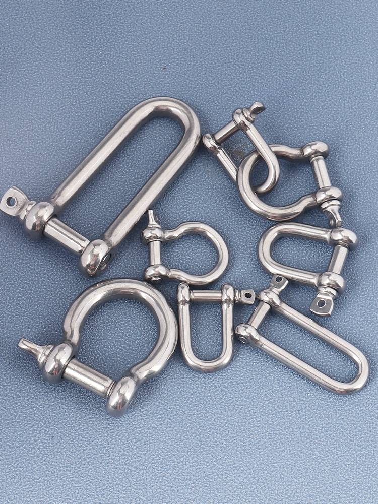 316/304 stainless steel D -shaped unload buckle buckle lifting lifting U -shaped horseshoe buckle steel wire rope chain buckle
