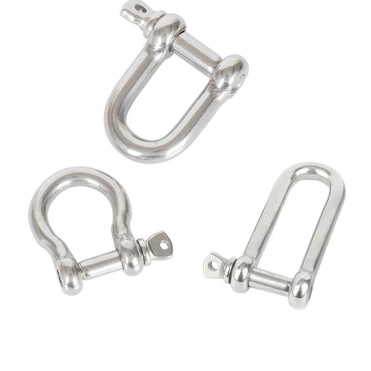304 Stainless Steel D -type Boat Chain Lifting Hook Hanging Holding Bow Twozer 316 Horseshoe connection ring U -shaped card