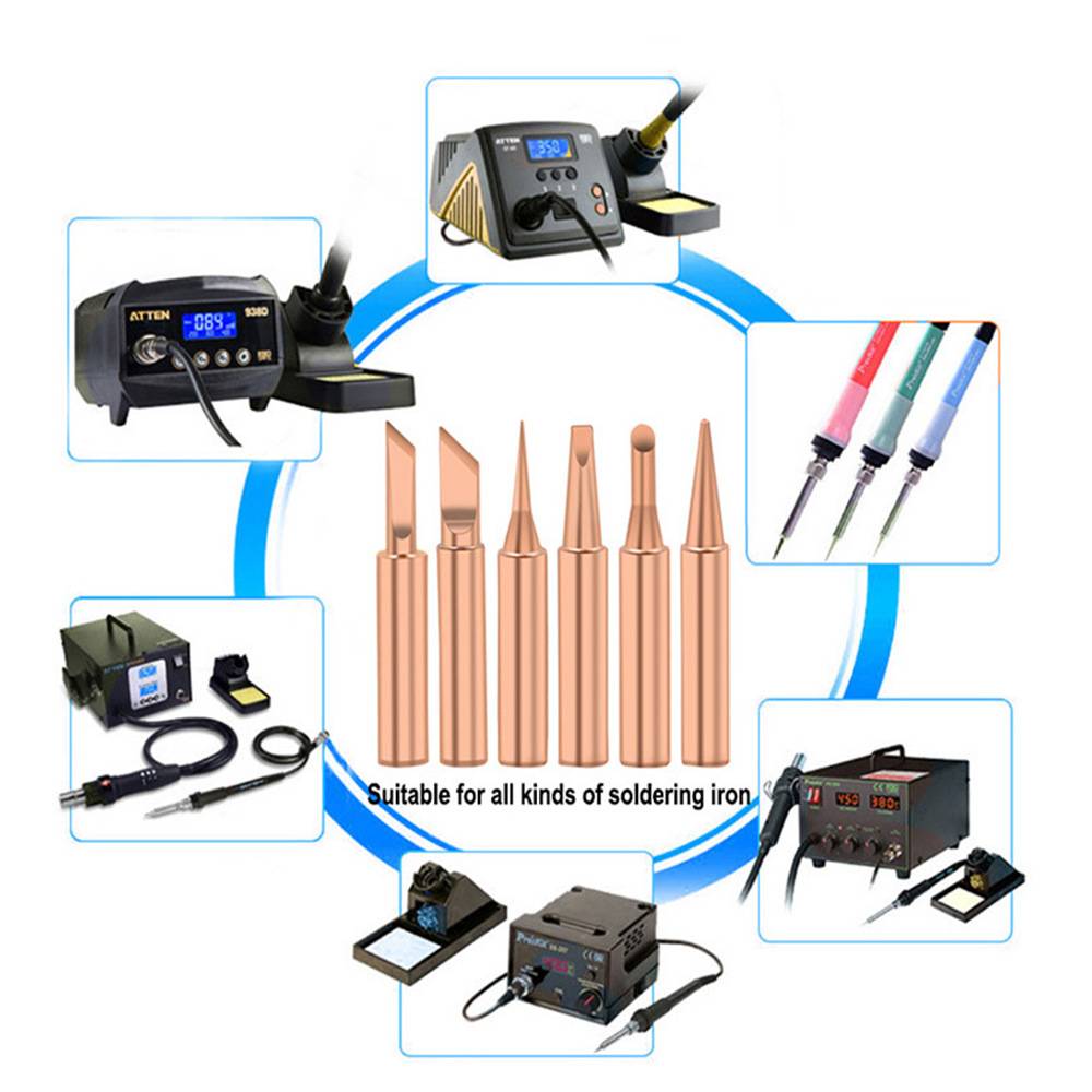Soldering iron head 936 General inner thermal accessories chromium iron and electric Luo iron head mouth 900M knife head type constant temperature knife mouth horseshoe