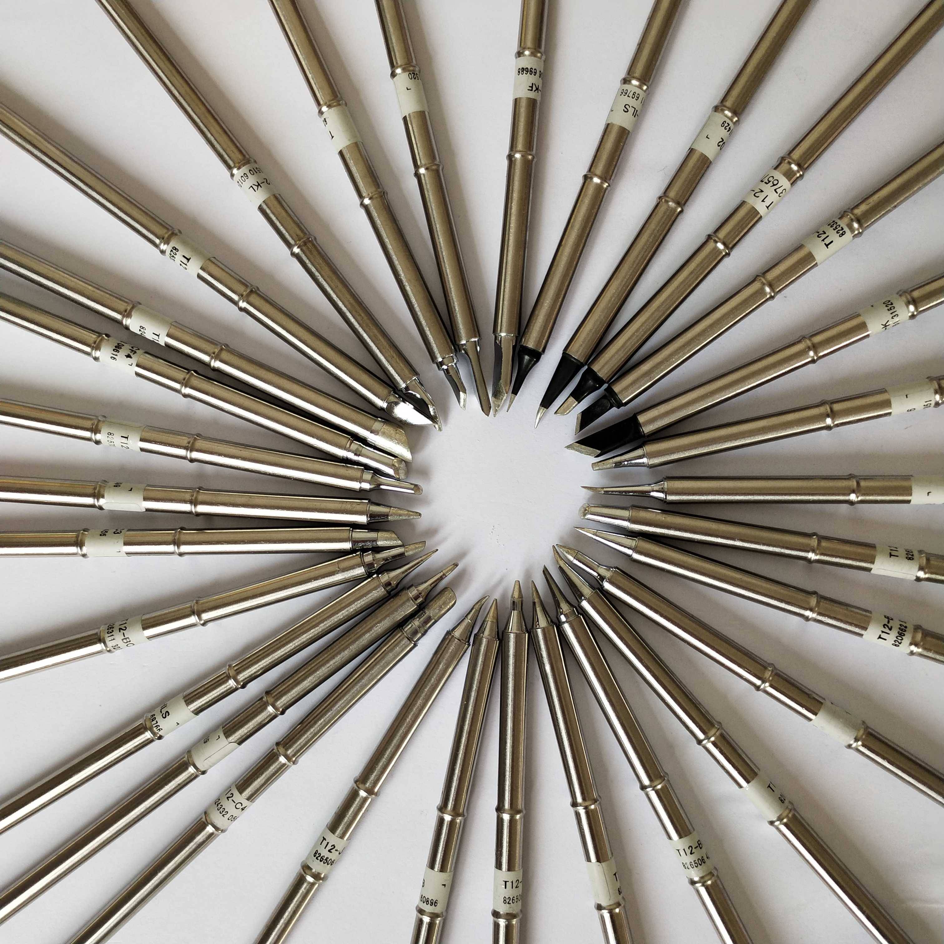 White-ray cabbage beef electric soldering iron t12-k welding tip flat flat knife head Horseshoe bending iron hair heating core