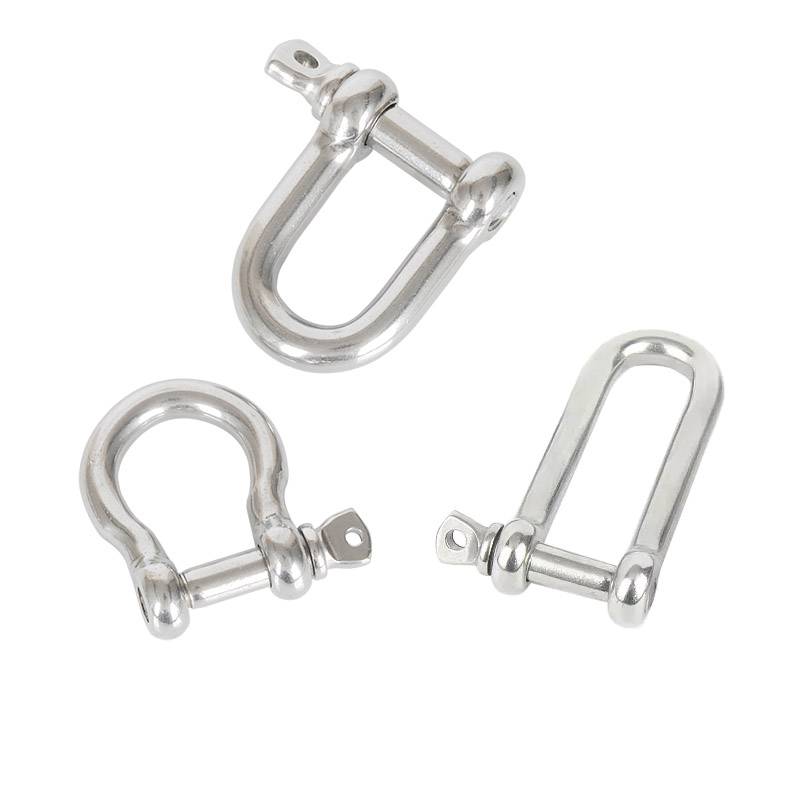 Essence304 Stainless Steel D -type Boat Chain Lifting Histing Hook Hanging Bow Twita 316 Horseshoe connection ring U -shaped