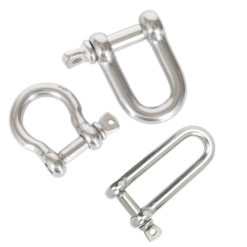 Essence304 Stainless Steel D -type Boat Chain Lifting Histing Hook Hanging Bow Twita 316 Horseshoe connection ring U -shaped