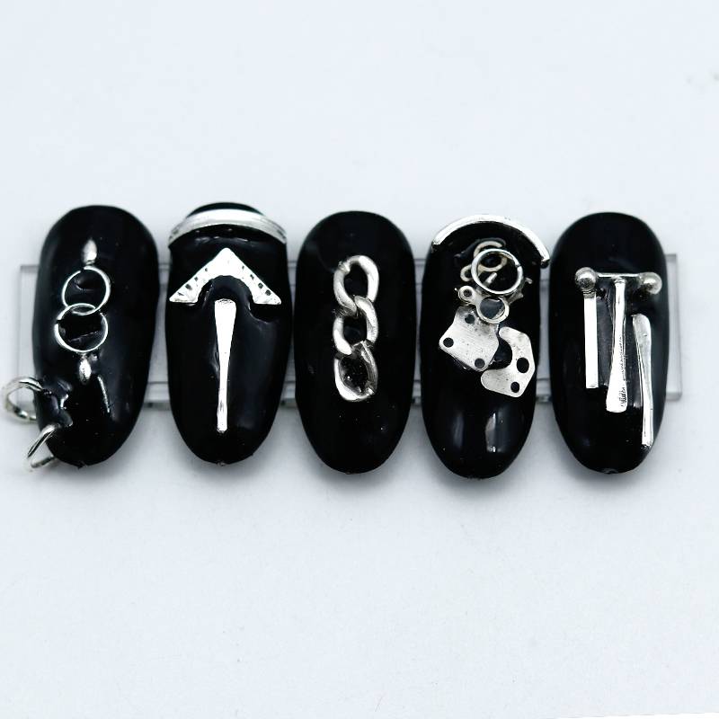 Japanese nailite metal horseshoe alloy U -shaped compress nails dye decorative accessories