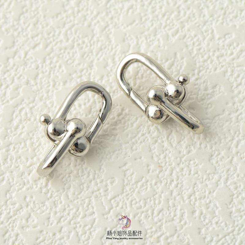 14K Jinbao color U -shaped spring buckle lobster buckle accessories DIY pearl bracelet necklace necklace ending connection