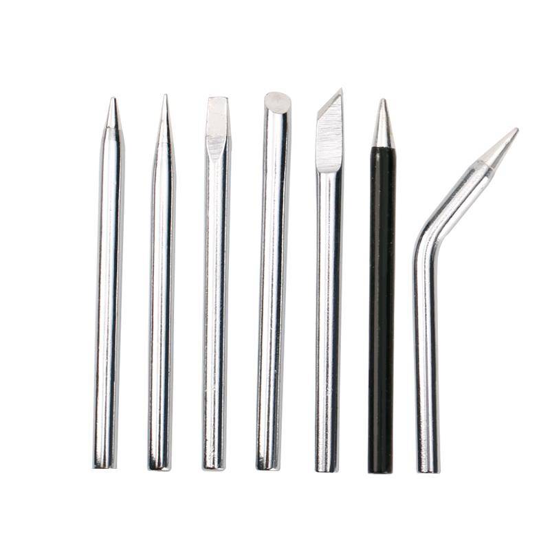 Outer thermal electric soldering iron head 60W horseshoe head knife round tip tip welding tattoos non -lead -free environmentally friendly soldering iron corrosion -resistant copper core