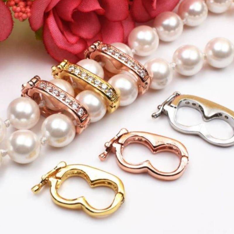 New models of disassembly screw pearl repair partition compartment horseshoe buckle chain ring buckle accessories makeup bag buckle chain fixed
