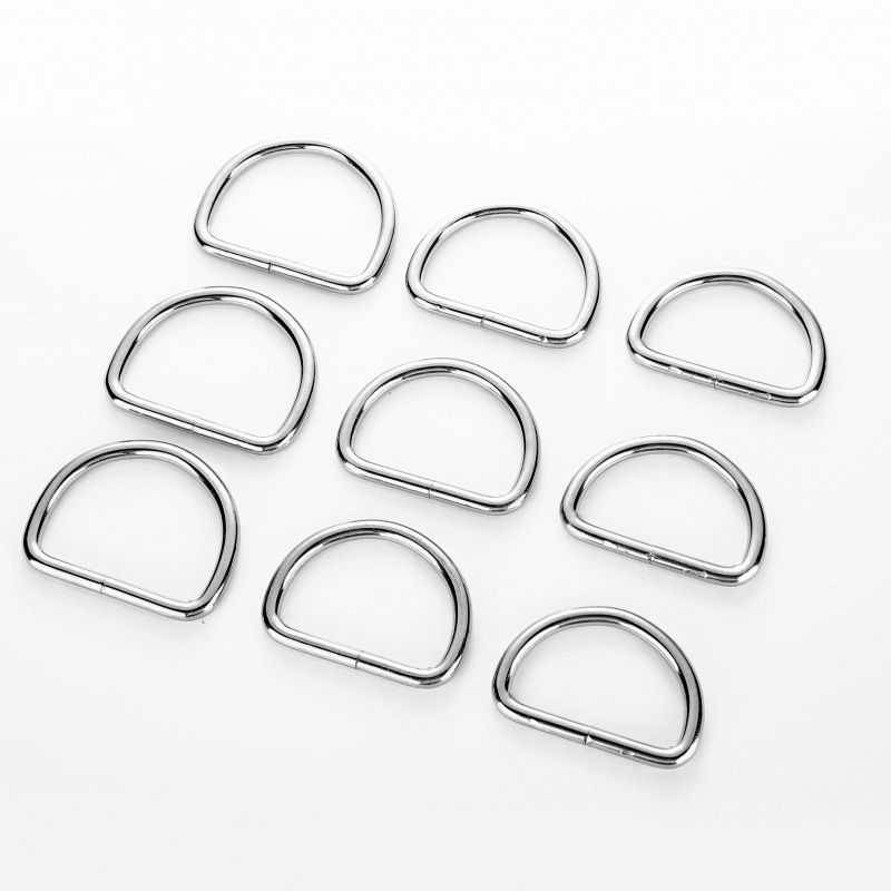 Bag Hardware Parts Manufacturers D Disted Metal Circle D -Founded Iron Ring D -type Horseshoe buckle