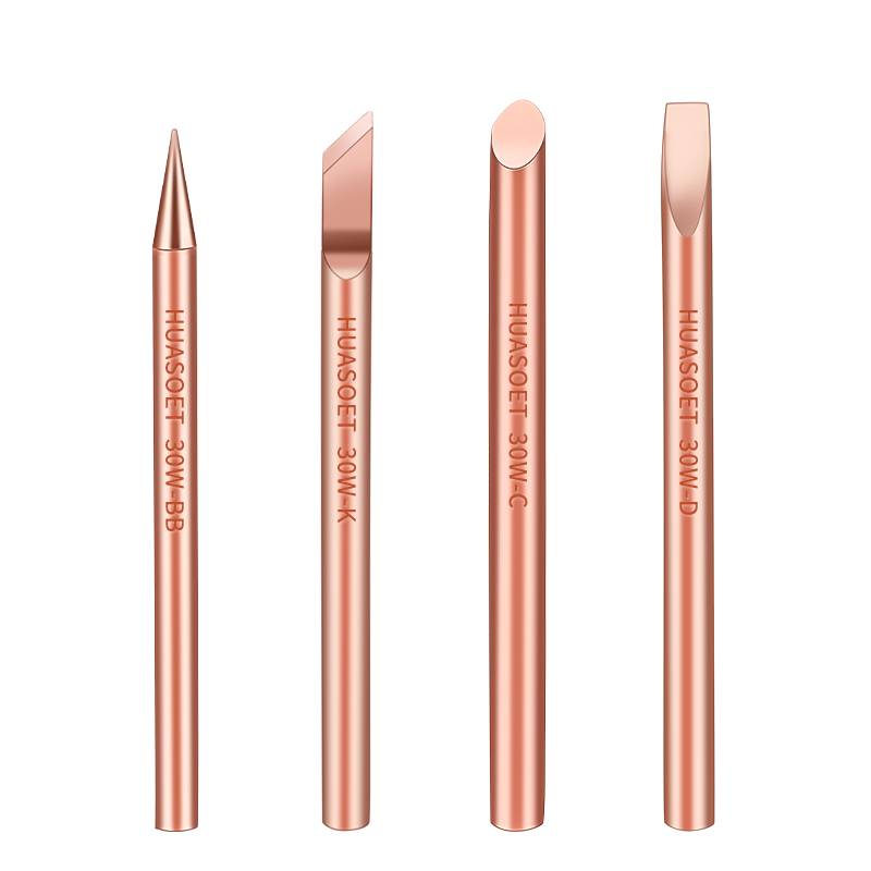 Outer thermal pure copper electric iron head pure copper non -absorbing magnetic tip welding horn 30W40W60W no magnetic welding head