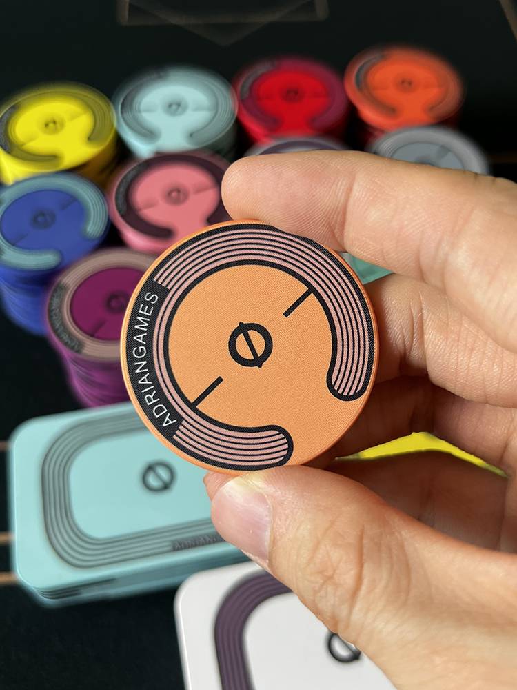 Face -free demeanor poker ceramics chip contrasting horseshoe iron C ring design De Po Tao currency