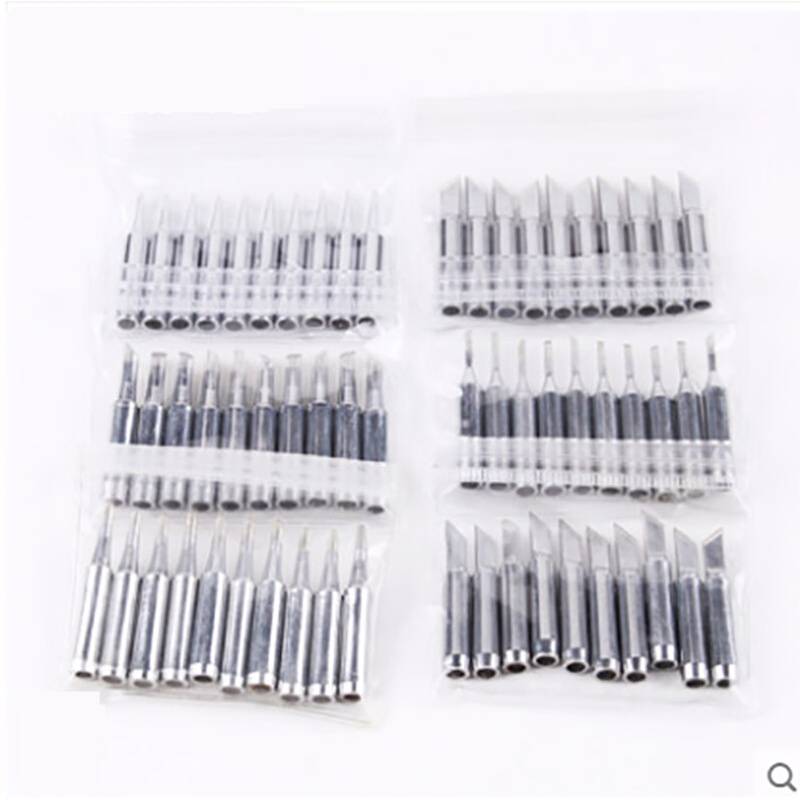 EssencePolarized knife -type temperature white light 936 soldering iron head universal knife head hot pure copper horseshoe -shaped round head
