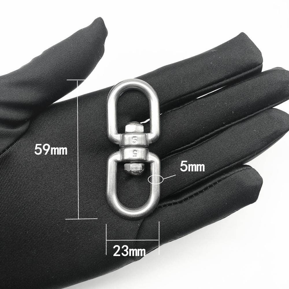 Dog stainless steel accessories Dog chain buckle traction rope rotation ring connected ring horseshoe unloading item ring iron hook