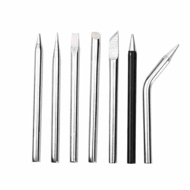 Outer thermal soldering iron head pointed blade head horseshoe head flat head welding gun 60W 40W30W welded Pokélon head knife mouth