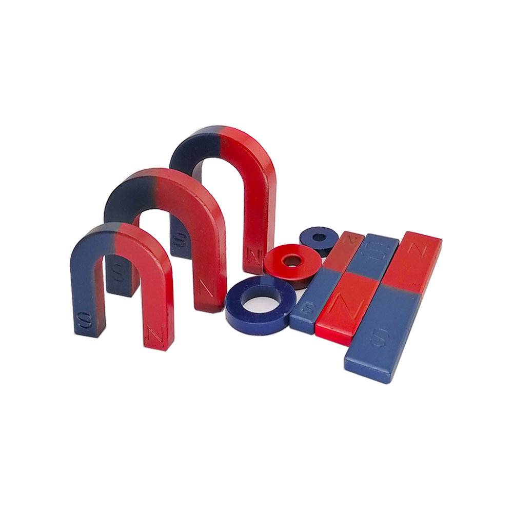Teaching experiment Magnetic Elementary School Scientific Experimental Horseshoe -shaped strip -shaped ring -shaped ring U -shaped iron -absorbing physical magnet