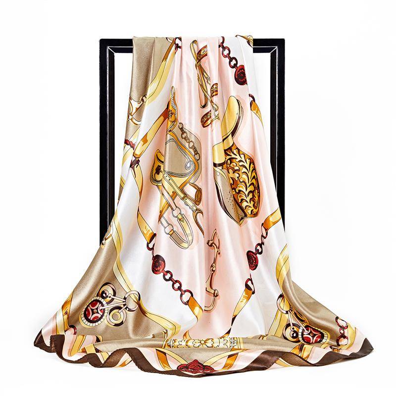 HIGH-GRAINED, 90CM SQUARE TOWELS, O-MAMA HOOFED SADDLES, MIMIC SILK TOWELS, FOREIGN TRADE