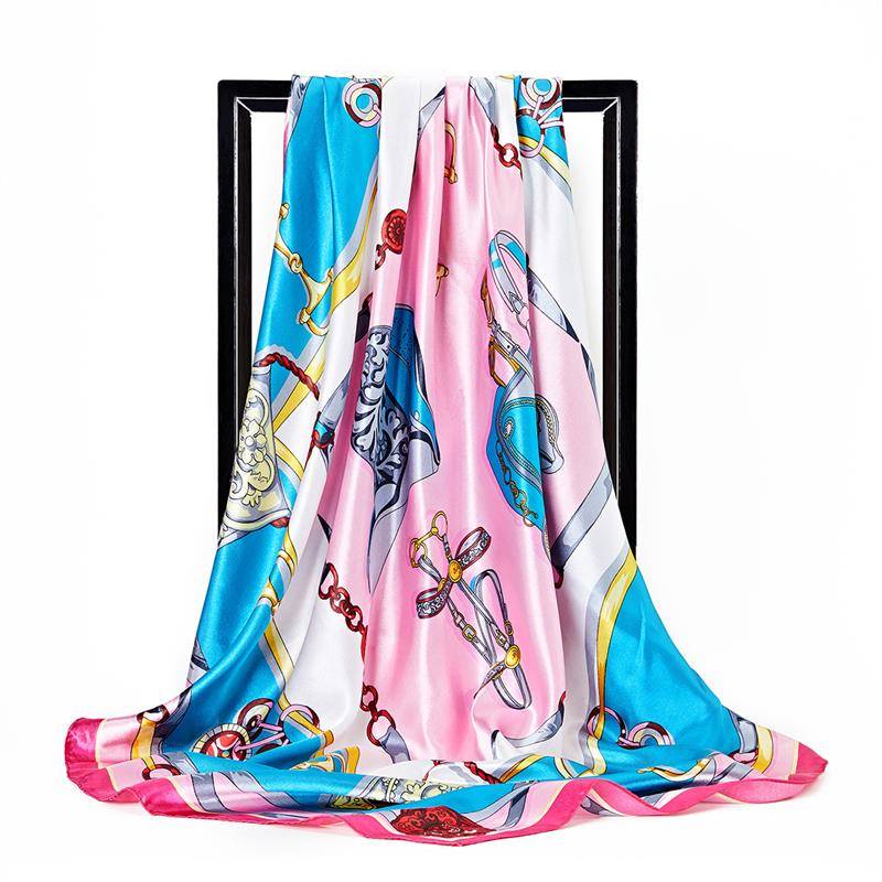 HIGH-GRAINED, 90CM SQUARE TOWELS, O-MAMA HOOFED SADDLES, MIMIC SILK TOWELS, FOREIGN TRADE