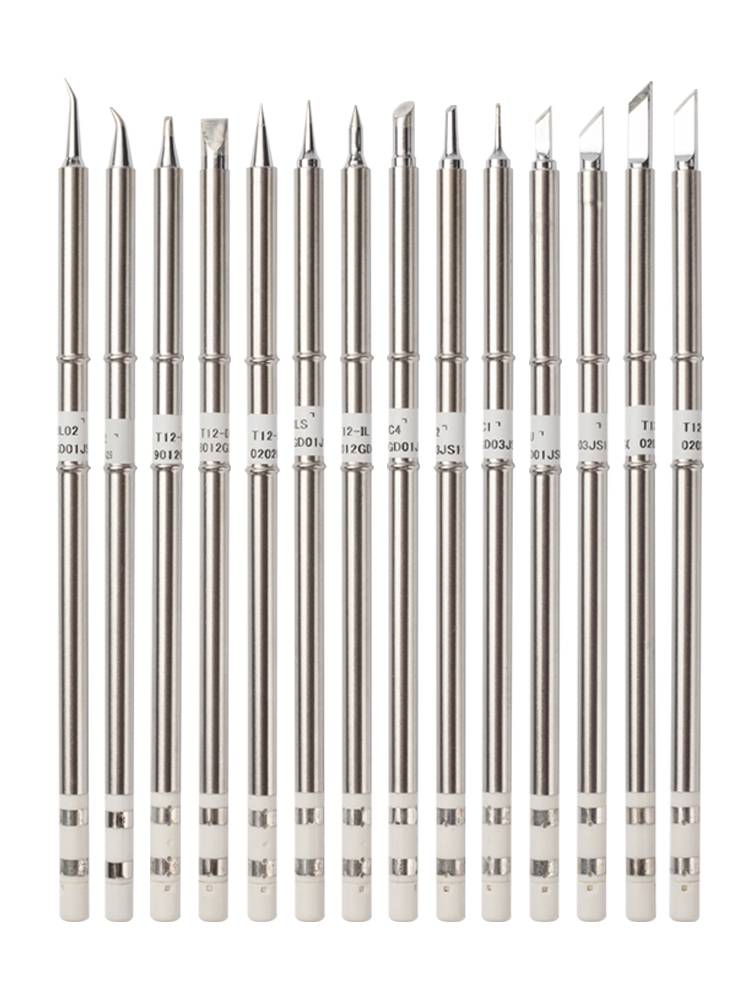T12 soldering iron head constant temperature internal hot -type hot iron hot core knife Horseshoe -shaped white light solder pure copper chromium iron head