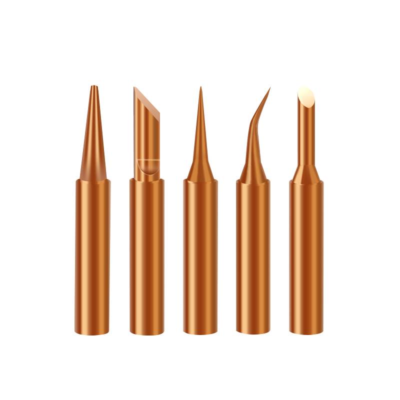 Pure copper soldering iron head 936 internal heating constant temperature Luo Iron head tip horseshoe head welding table universal welding head accessories