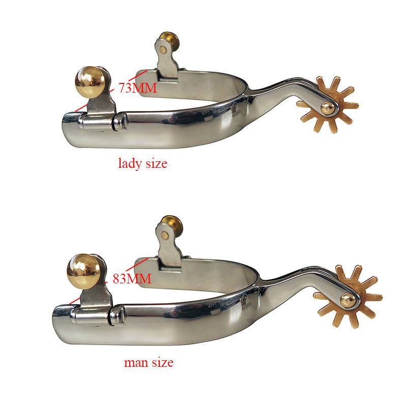 JR stainless steel Western Spurs with copper gears and hat buckles without rust American Spurs men and women triple -color belt