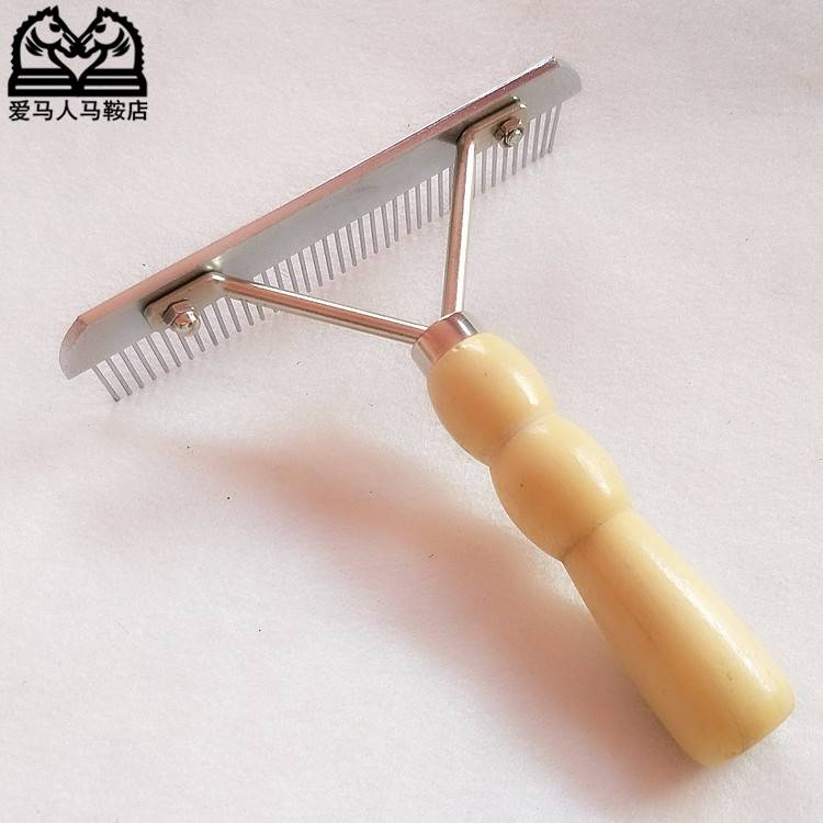 Wood -handed combing combed combed horse brush four -circle brush six -circle brush horse house tools
